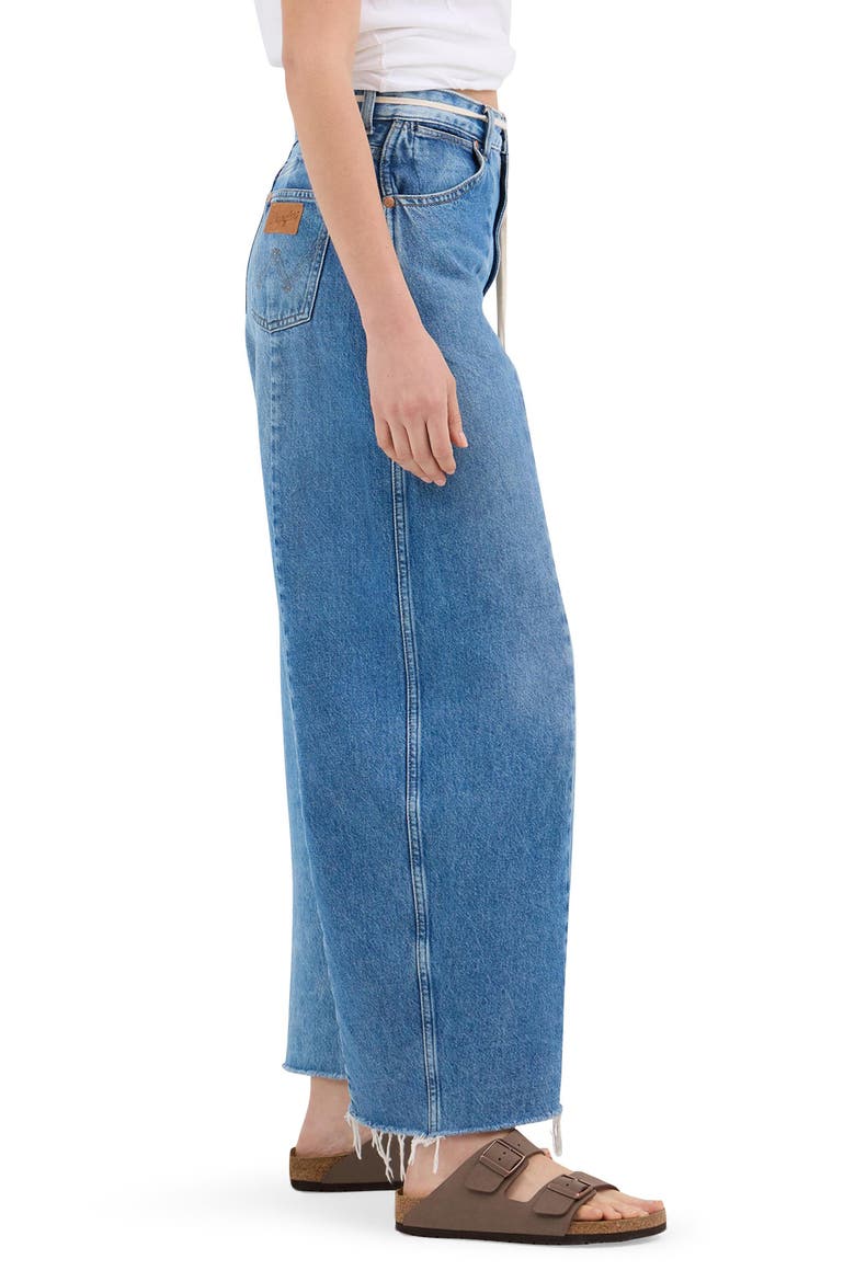 Cowboy Frayed High Waist Barrel Jeans, Alternate, color, TOGETHER AGAIN