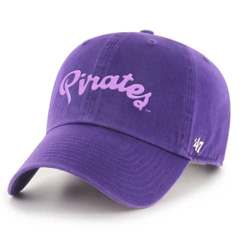 Men's '47  Purple ECU Pirates Powder Purple Tonal Script Clean Up Adjustable Hat