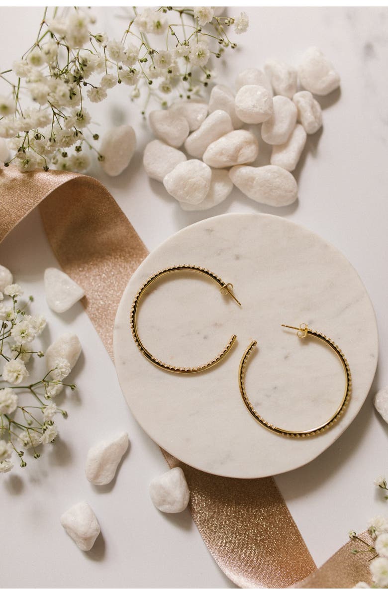 Untamed Petals Everyday Glam Hoops, Alternate, color, Gold