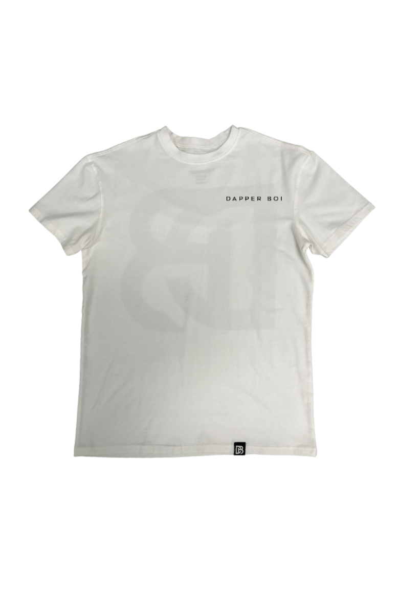 Dapper Boi White DB Drop Shoulder Tee, Alternate, color, White