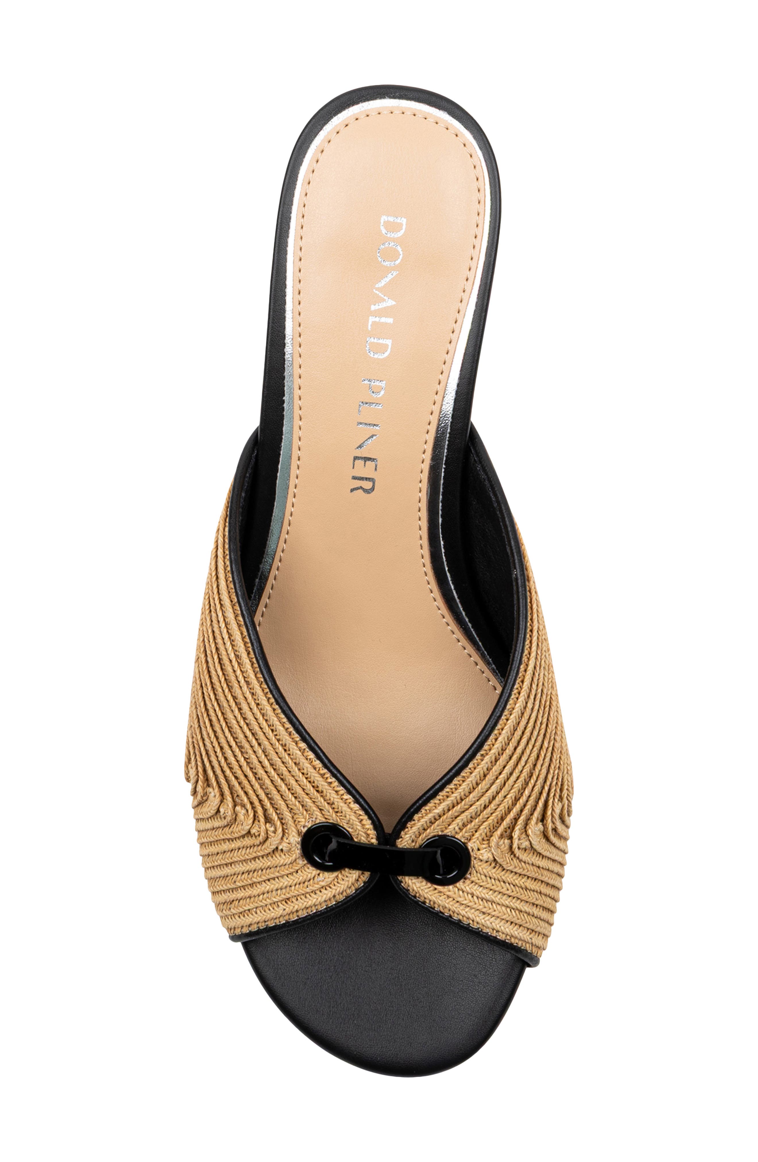 Donald Pliner Raffia Sandal, Alternate, color, Black