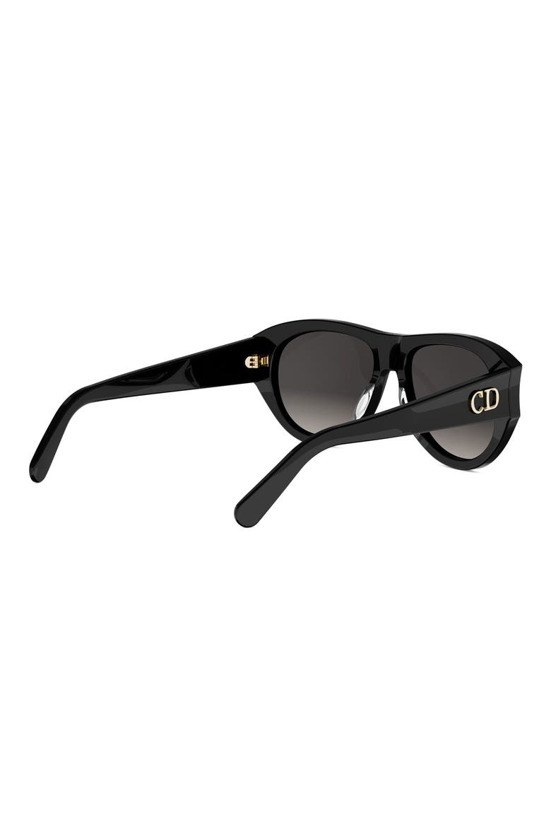 Glow A1I Gradient Pilot Sunglasses, Alternate, color, SHINY BLACK / GRADIENT SMOKE