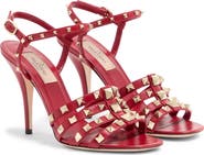 Valentino Rockstud Ankle Strap Sandal