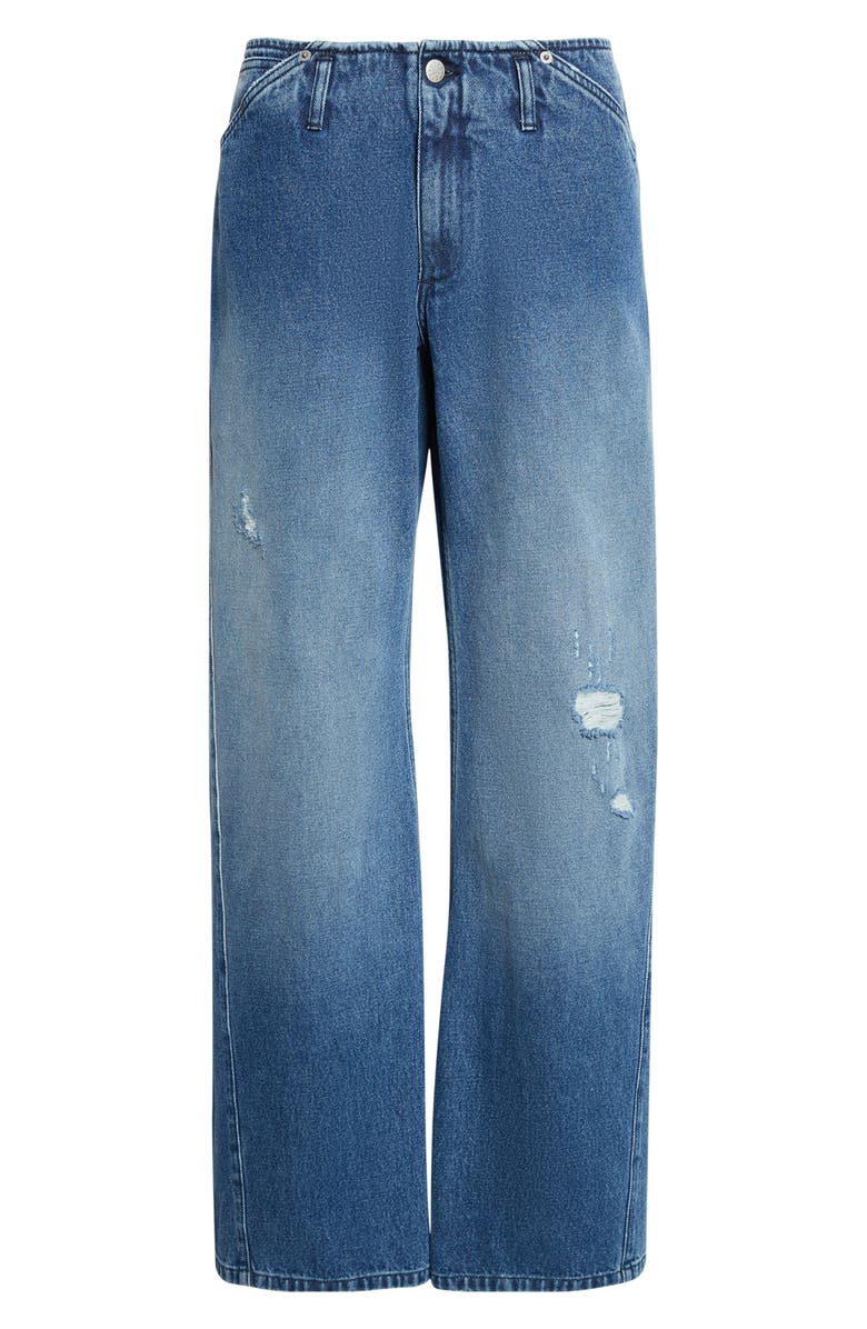 Paloma Wool Lonati Ripped Cotton Straight Leg Jeans, Main, color, Denim