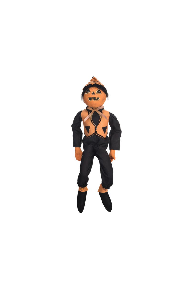 Gallerie II Parker Pumpkin Halloween Art Doll Figurine, Main, color, Orange