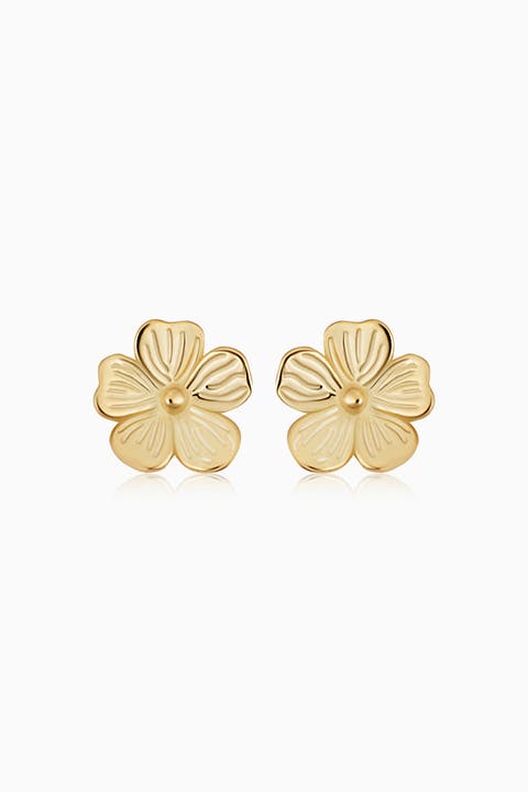 14K Yellow Gold Fresh Bouquet Studs