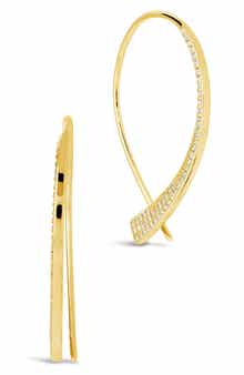 Sterling Forever Carlotta CZ Threader Earrings