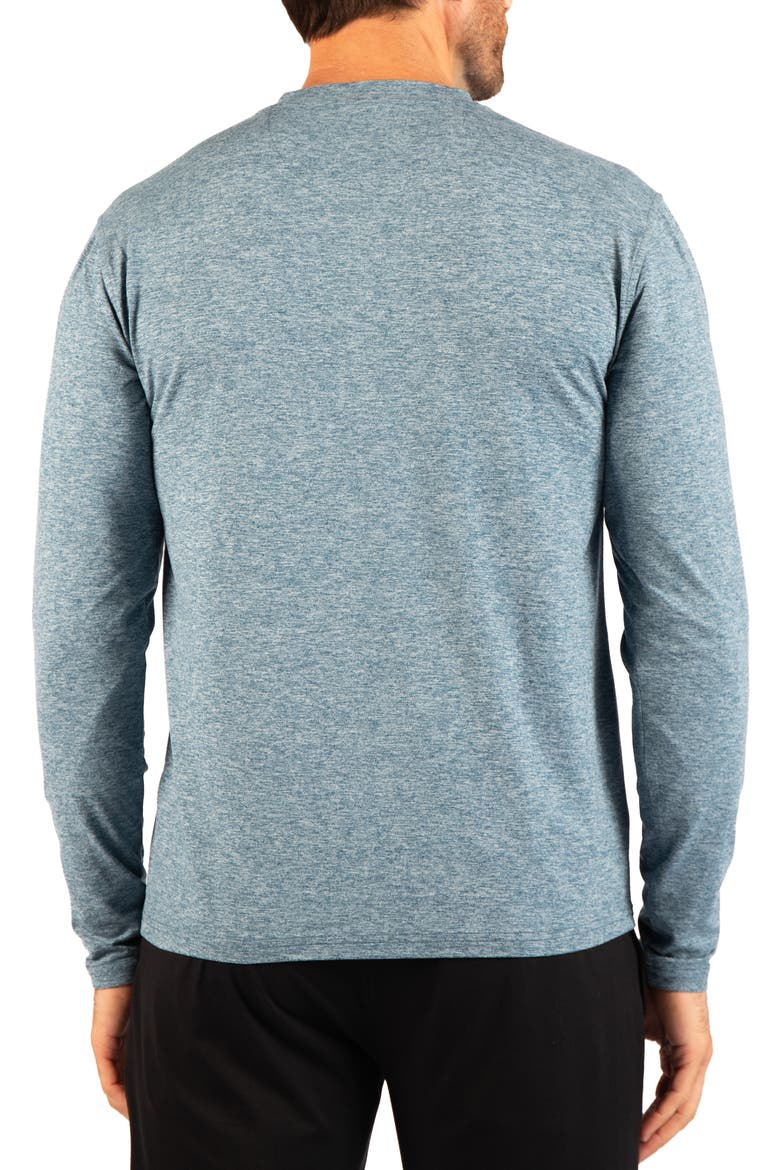 Brushed Melange Long Sleeve Henley, Alternate, color, SEA BLUE