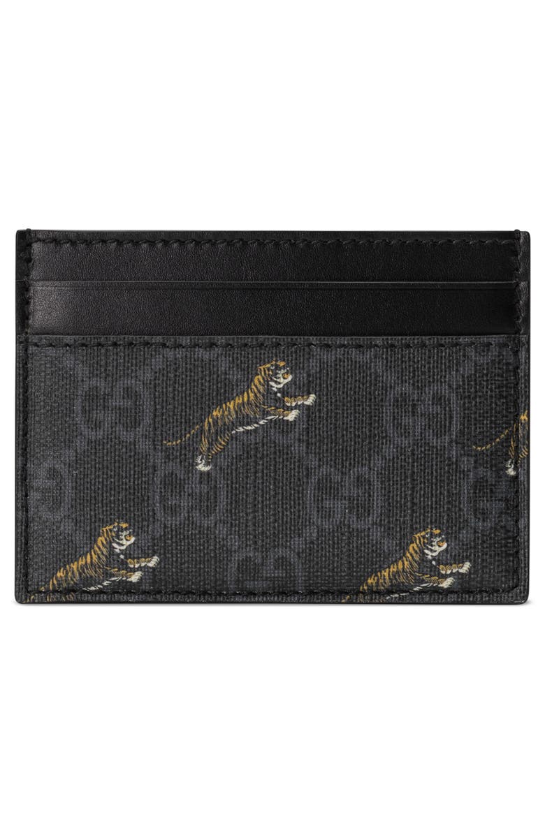 Gucci Tiger GG Canvas Card Case, Alternate, color, 