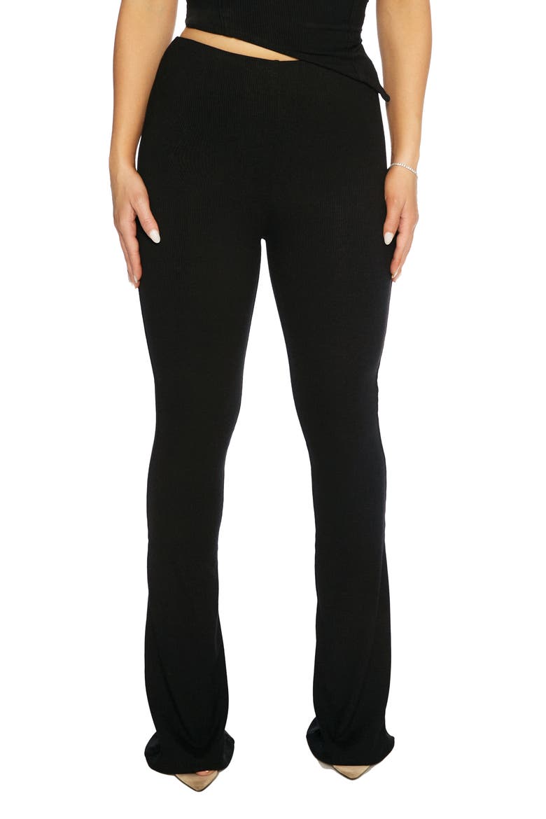 Snatched Bootcut Pants, Main, color, BLACK