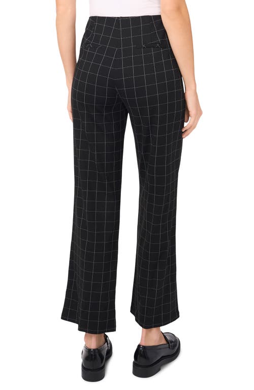Halogen ® Windowpane Ponte Straight Leg Pants In Black
