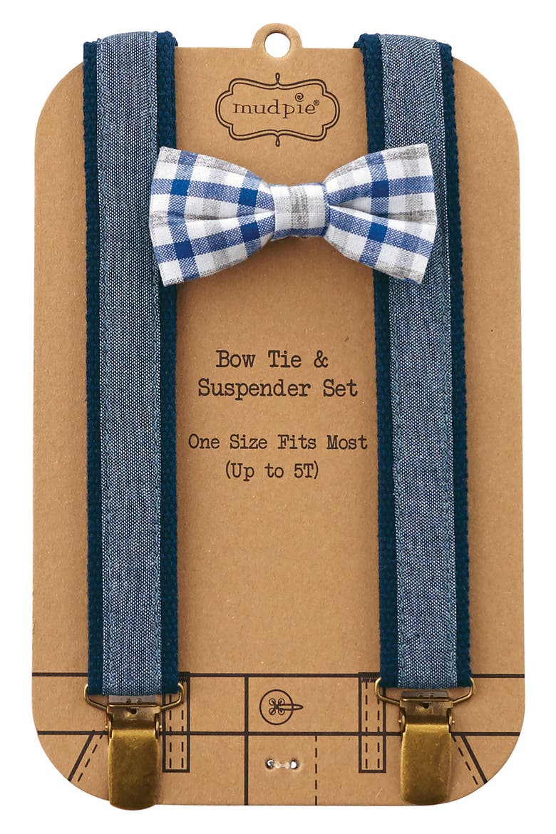 Bow Tie & Suspender Set, Alternate, color, BLUE