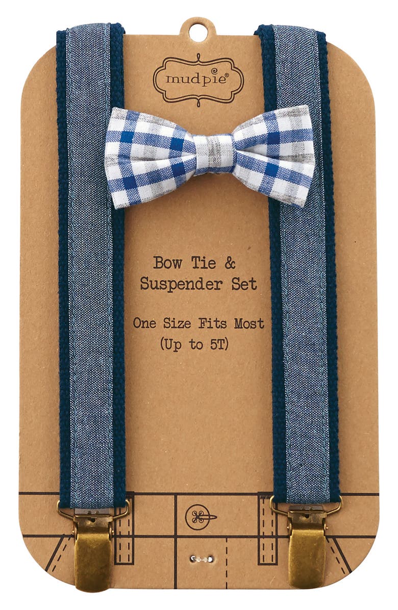 Mud Pie Bow Tie & Suspender Set, Alternate, color, 