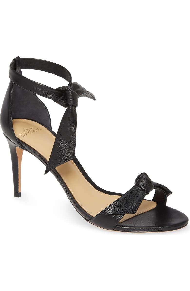 Alexandre Birman Clarita Ankle Tie Sandal, Main, color, Black Leather