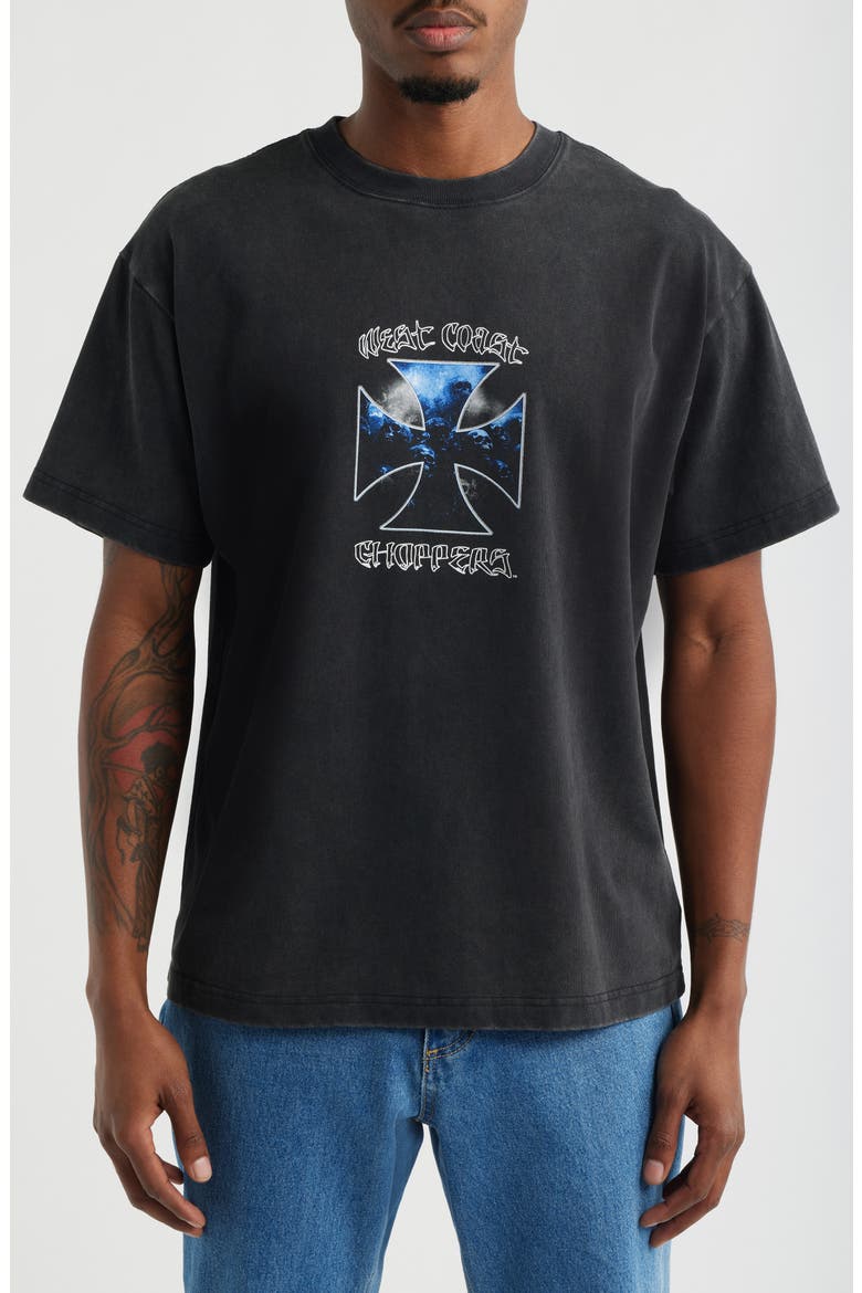 West Coast Choppers Cotton Graphic T-Shirt, Main, color, BLACK WASH