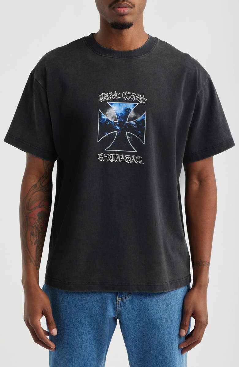 ID Supply Co West Coast Choppers Cotton Graphic T-Shirt, Main, color, Black Wash