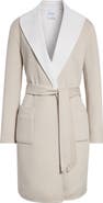 ST. JOHN Two-Tone Double Face Wool 
Cashmere Coat