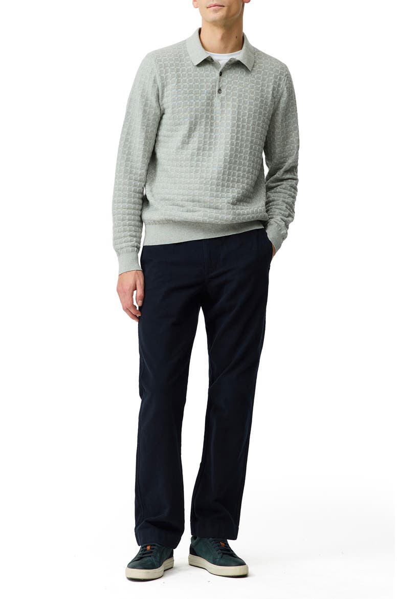 Redruth Long Sleeve Polo, Alternate, color, GREY MARLE