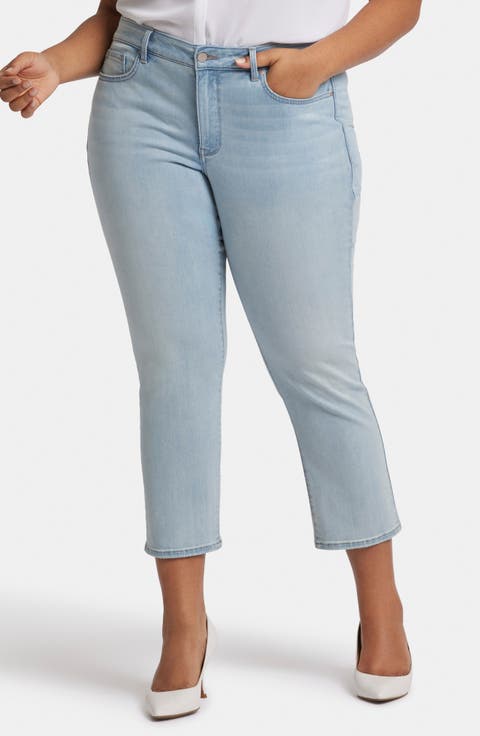 Marilyn Ankle Straight Leg Jeans (Tropicale) (Plus Size)