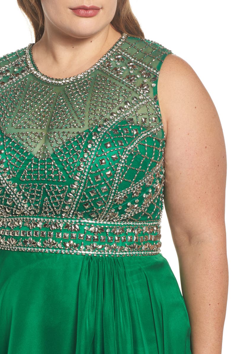 Mac Duggal Embellished Ballgown, Alternate, color,