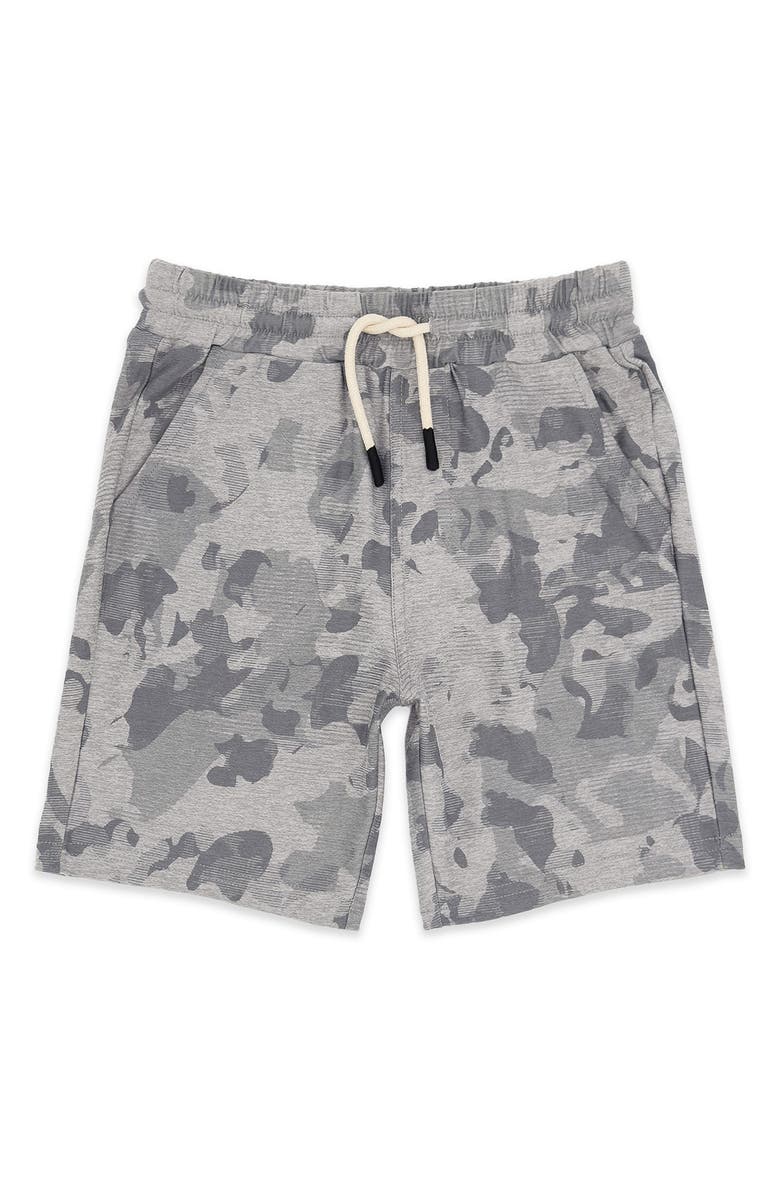 Feather 4 Arrow Kids' Lowtide Tech Camo Performance Drawstring Shorts, Main, color, Heather Grey