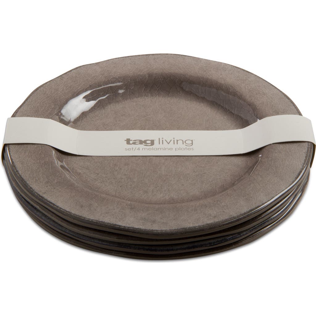 Tag Veranda Melamine Salad Plates Set Of Four Gray Dining Plates