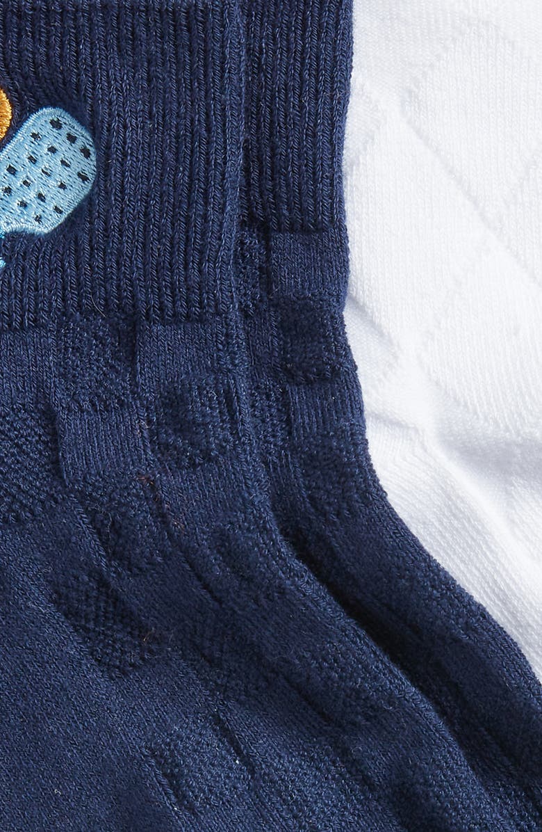 K Bell Socks Clubhouse Pickleball Assorted 2-Pack Quarter Socks, Alternate, color,