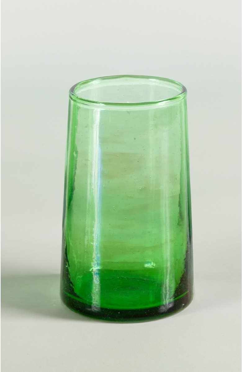 Verve Culture Moroccan Cone Glass Large, Alternate, color, Green
