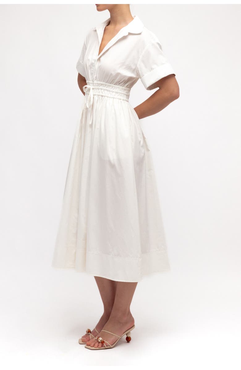 White Closet Tie Detail Shirt Dress, Alternate, color, White