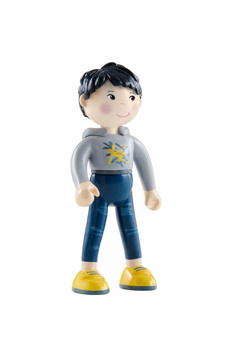 HABA Little Friends Liam - 3.75" Boy Dollhouse Toy Figure with Black Hair, Main, color,