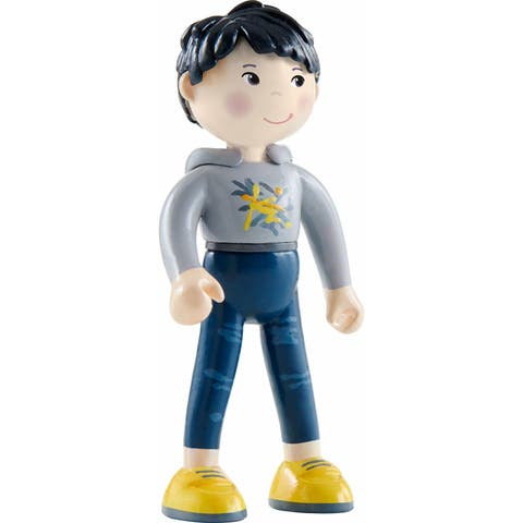 Little Friends Liam - 3.75" Boy Dollhouse Toy Figure with Black Hair