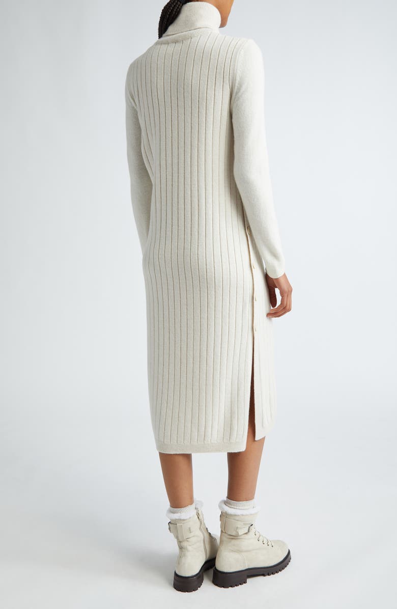 Eleventy Long Sleeve Virgin Wool & Cashmere Turtleneck Sweater Dress, Alternate, color, 