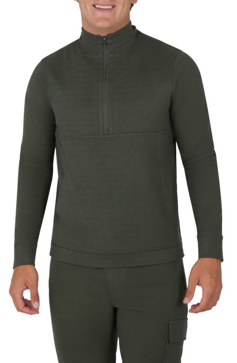 Silicon Tek Scuba Knit Half Zip Pullover