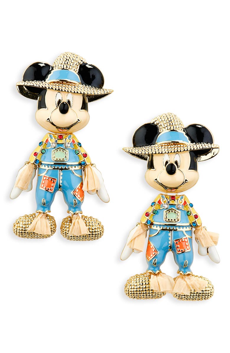 BaubleBar x Disney Mickey Mouse Scarecrow Stud Earrings, Main, color, Multi