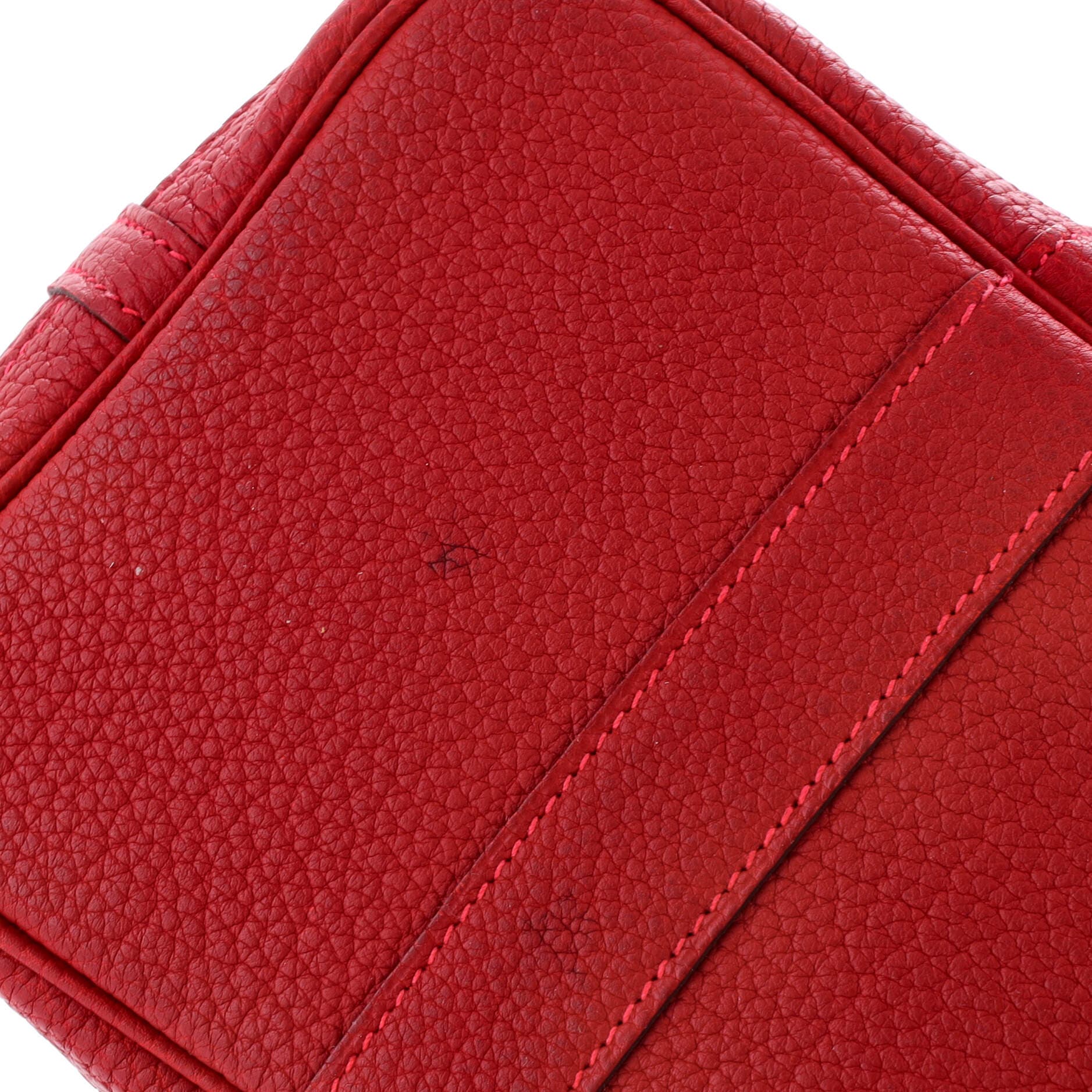 Pre-Owned Hermes Garden Party Tote Leather 30, Alternate, color, Rouge Casaque