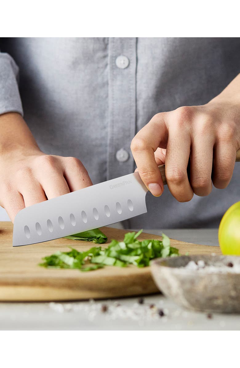 GreenPan Elite 13-Piece Knife Block Set, Alternate, color, Brown