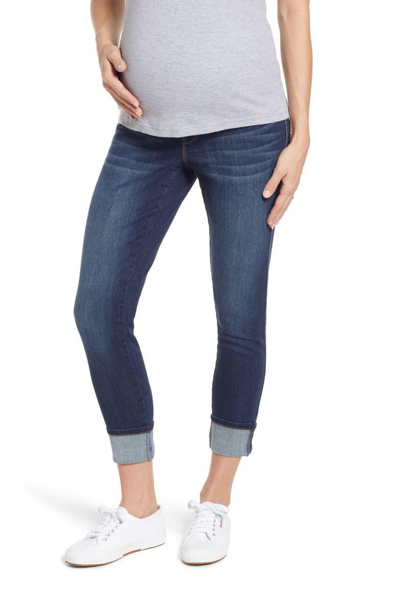 Clean Cuff Skinny Maternity Jeans, Main, color, LENNOX