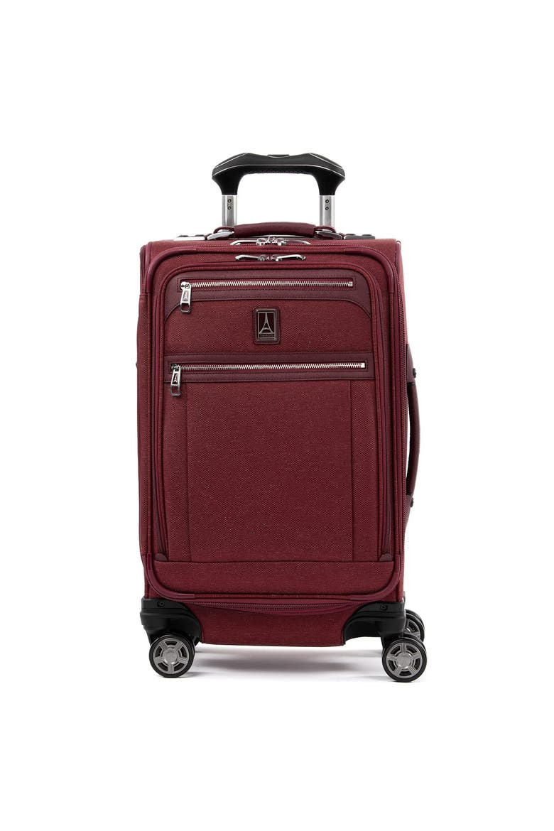 Platinum Elite Softside Expandable 21" Carry On Spinner Luggage, Main, color, Bordeaux Red