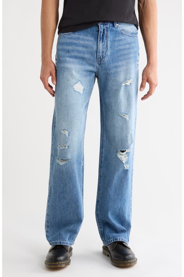 Jonas Straight Leg Jeans, Main, color, MEDIUM DISTRESSED WASH