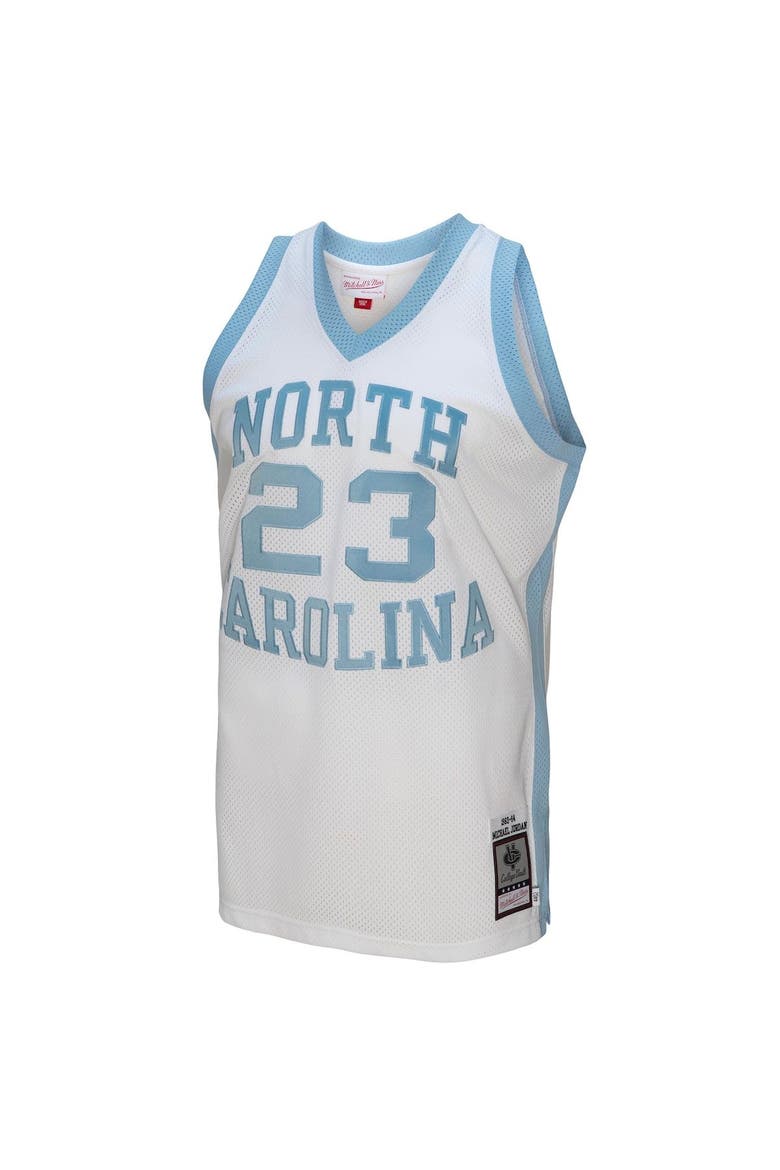 Men's Mitchell & Ness Michael Jordan White North Carolina Tar Heels 1983/84 Authentic Retired Player Jersey, Alternate, color, White