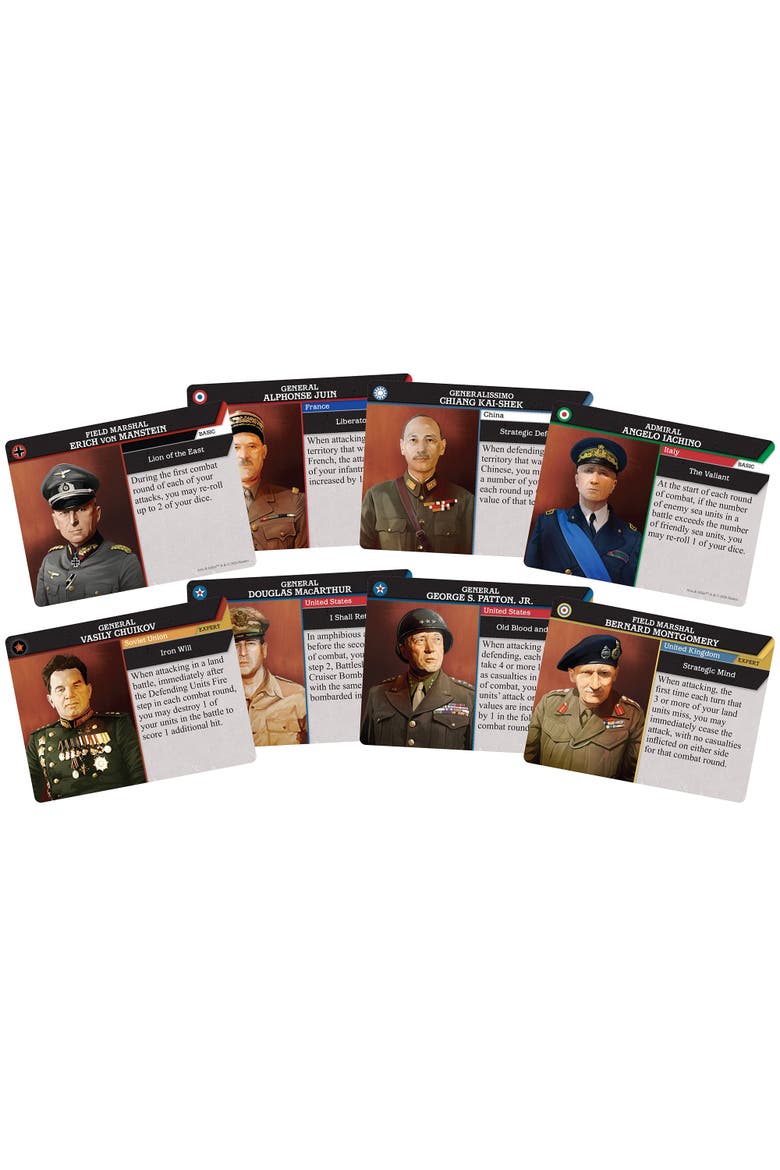 Axis & Allies, Commanders, Strategy Game Expansion Accessory, Alternate, color, Multicolored