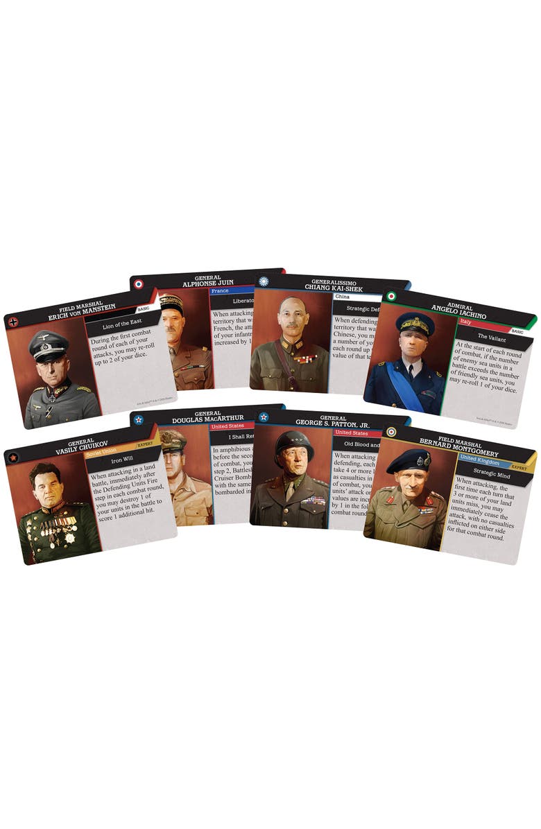 Renegade Game Studios Axis & Allies, Commanders, Strategy Game Expansion Accessory, Alternate, color, Multicolored