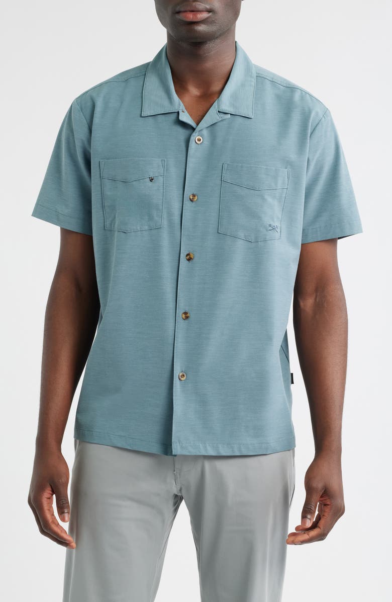 DARK SEAS Evergreen Camp Shirt, Main, color, Storm