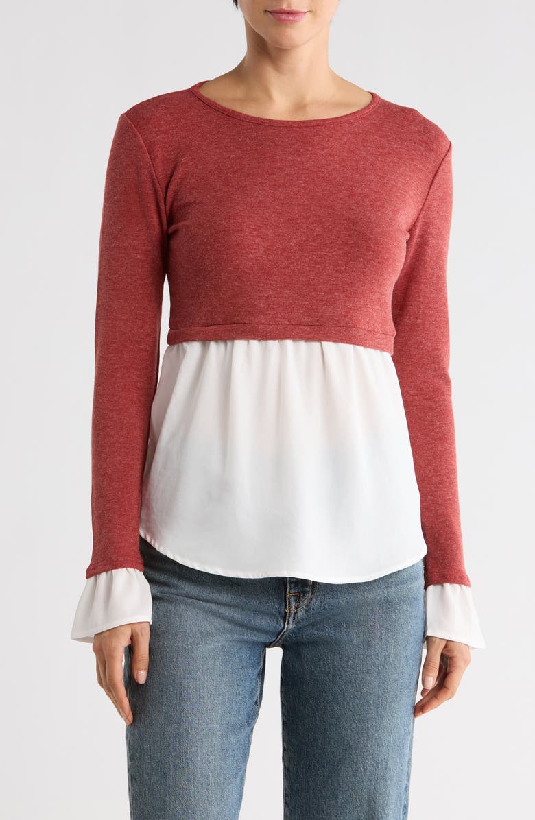 PATRIZIA LUCA Twofer Top, Main, color, Rust