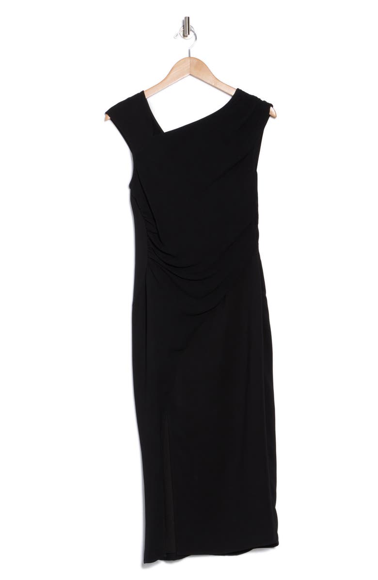 Reiss Miller Asymmetric Midi Dress, Alternate, color, Black