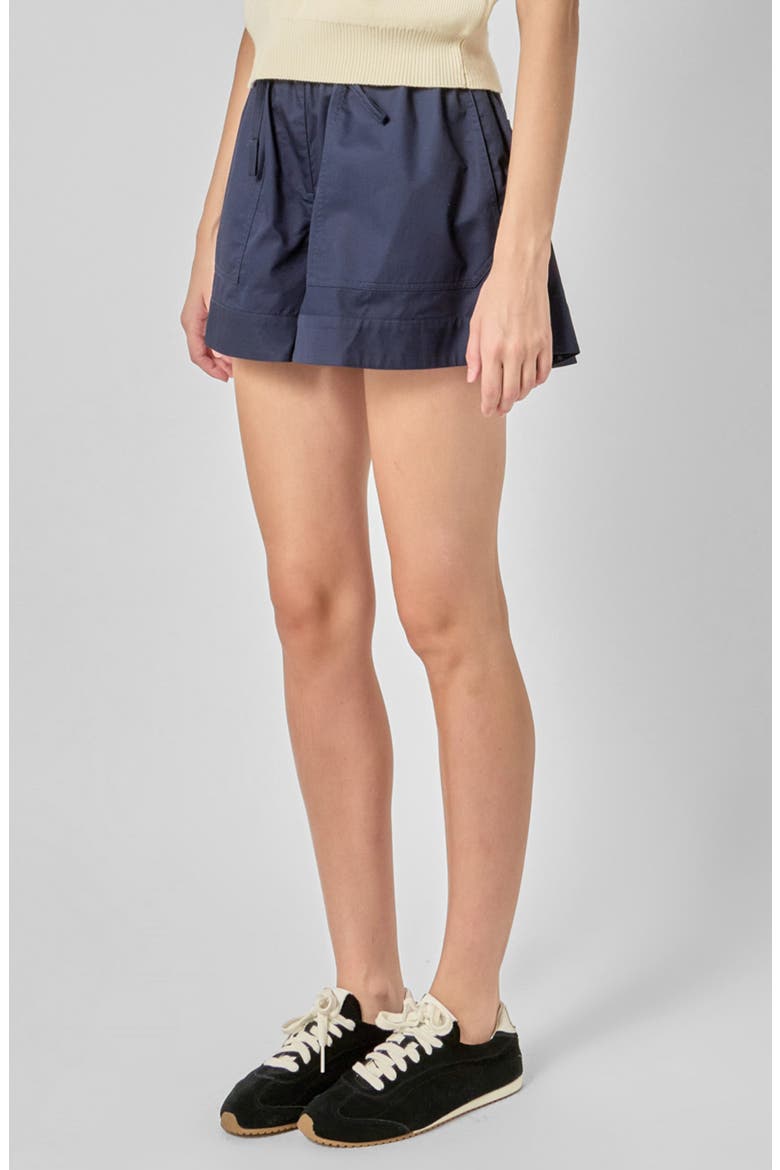 Cotton Poplin Drawstring Shorts, Alternate, color, NAVY