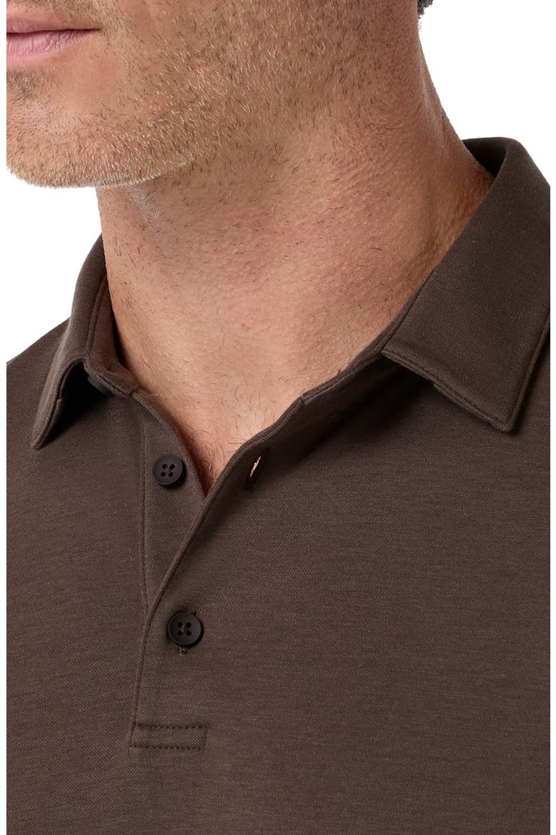 Kent Long Sleeve Performance Polo, Alternate, color, ESPRESSO