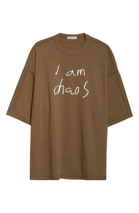 I Am Chaos Oversize Graphic T-Shirt
