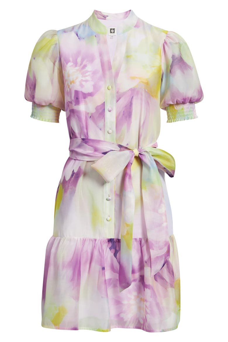Floral Print Minidress, Alternate, color, PASTEL LILAC MULTI