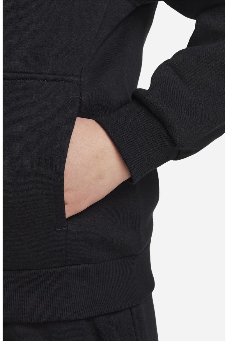 Kids' Sportswear Club Fleece Full-Zip Hoodie, Alternate, color, 010 BLACK/WHITE